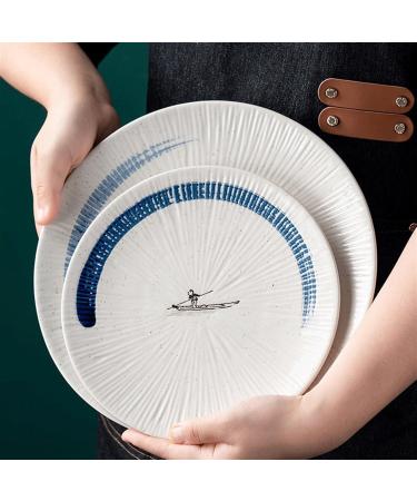 Serving Plates Ceramic Steak Plate Fruit Plate Dim Sum Plate Dinner Plate Western Tableware Plates for Home Kitchen Hotel Party for Appetizer Dinner and Desserts (Size : 25.5cm) - Buy Online on SooperMarket.com