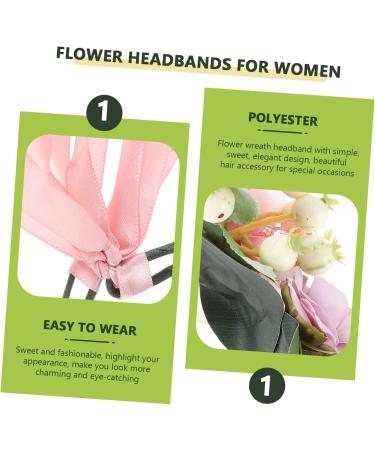 FOYTOKI Bridal Flower Headband Flower Crown for Flower Crown Hairband Bride Flower Crown Flower Crown for Women Flower Crown Garland Floral Crown Bridal Flower Crown - Buy Online on SooperMarket.com