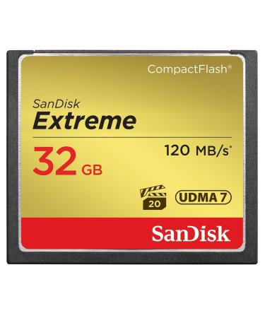 SanDisk Extreme 32GB Compact Flash Memory Card UDMA 7 Speed Up To 120MB/s- SDCFXS-032G-X46