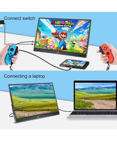 Kenowa 15.6 Touchscreen Portable Monitor - HDR 1920x1080 Eye Care IPS for Raspberry Pi PC Laptop PS4 Xbox | External Monitor with HDMI & USB Type-C - Buy Online on SooperMarket.com