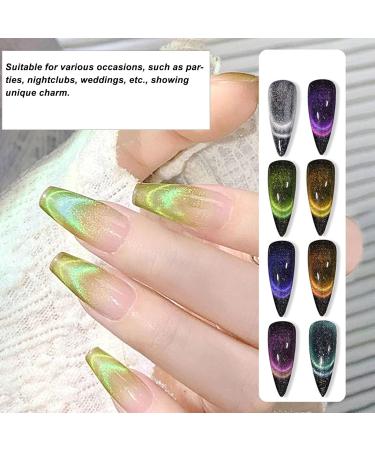 Holographic Nail Polish Professional Holographic Nail Art Polish 8 Colors for Salon DIY - Buy Online on SooperMarket.com