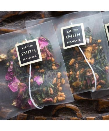 Smith Teamaker Rose City Genmaicha No. 1912 | Caffeinated Green Tea Blend with Sencha, Genmai & Rose Petals - 15 Sachets - Buy Online on SooperMarket.com