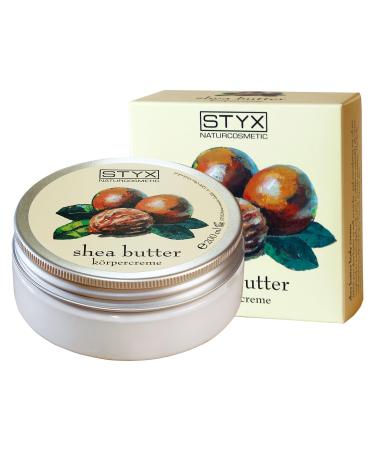 STYX SHEA BUTTER BODY CREAM - Raw Shea Butter Hydrating Body Lotion For Dry Skin With Moisturizing Jojoba Olive And Macadamia Nut Oil - Organic Vegan and Made in Austria with 100% CO2 Neutrality