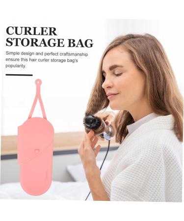 Mikinona Curling Iron Storage Bag Hair Iron Silicone Bag Portable Curling Iron Bag Hair Dryer Bag Hair Straightener Holder Hair Curling Iron Pouch Curling Iron Case Hanging Storage Pouch 29.50X13.50X2.00CM Pink - Buy Online on SooperMarket.com