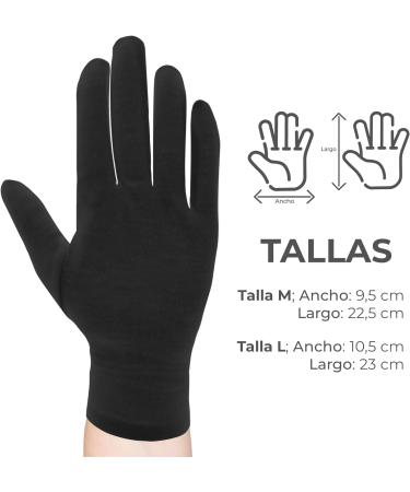 EXBRIECO 12 or 6 Pairs Cotton Gloves Hydrating Gloves Soft Elastic Hand Care Comfortable Gloves Mimo Gloves Jewelry Waiter Costume White or Black L Pack 6 Black - Buy Online on SooperMarket.com