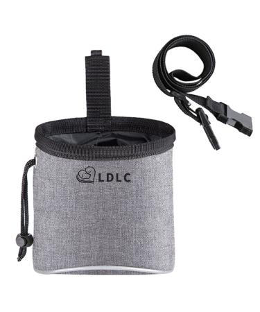nuoshen Pet Treat Bag Dog Treat Bags Puppy Dog Training Pouch with Adjustable Waistband for Pet Puppy Travel or Outdoor Use (Light-gray) A-Light-gray