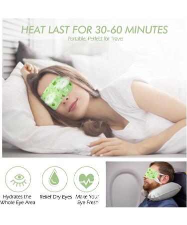16-Pack Heated Eye Mask for Dark Circles & Puffiness - Disposable Steam Mask for Stress Relief, Dry Eyes - Works Better with Eye Cream - Portable Beauty Care - Unscented - Buy Online on SooperMarket.com