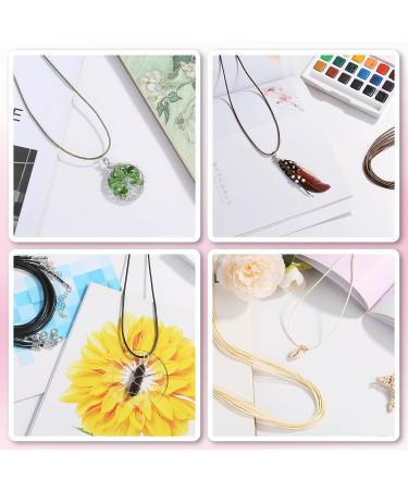 Paxcoo 50Pcs Necklace Cord with Clasp - 24 Inch Waxed Cotton Cord for Jewelry Making Supplies - Buy Online on SooperMarket.com