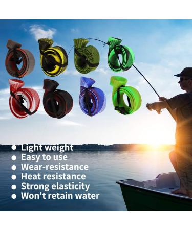 NATRUTH Rod Sock Fishing Rod Sleeve Cover Braided Mesh with Lanyard - 8pcs, 8 Color Options, for 74.8 Casting Sea Fishing Rods - Buy Online on SooperMarket.com