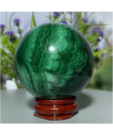 Natural Crystal Rough Natural Sphere Green Malachite Crystal Ball Natural Geode Hand Polished Specimen Reiki Gift Stone Home Decoration 1pc 350-370g - Buy Online on SooperMarket.com