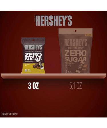 HERSHEY'S Zero Sugar Chocolate Almond Candy Bars - 12 Count 3 oz Bags | Aspartame Free - Buy Online on SooperMarket.com