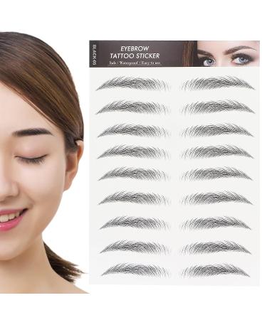 Long Lasting Waterproof Eyebrow Tattoo Sticker for Women - BLACK-05 - Buy Online on SooperMarket.com