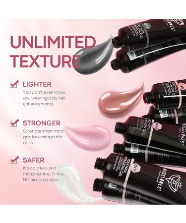 Modelones Poly Gel Kit - 6 Nude Colors Extension Nail Art Set for DIY Manicure - Buy Online on SooperMarket.com