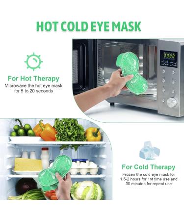 KOLTECH Cooling Gel Eye Mask - Reusable Hot Cold Pack for Stress Relief, Headaches, Migraines, Puffiness - Green - Buy Online on SooperMarket.com
