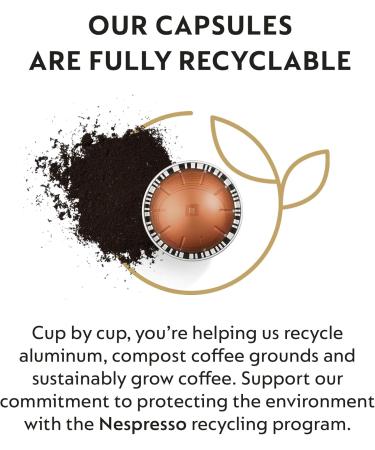 Nespresso Capsules VertuoLine Hazelino / Hazelino Muffin Medium Roast Coffee 30 Count Coffee Pods Brews 7.8oz - Buy Online on SooperMarket.com