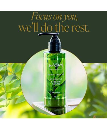 WEN by Chaz Dean Bamboo Green Tea Restorative Styling Cream - Anti-Frizz Hair Cream for Men & Women | Frizz Control & Finishing Cream - 6 Fl Oz - Buy Online on SooperMarket.com