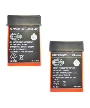2 Pack BA225030 Battery 6V 1500mAh for hbc radiomatic ba225030 Ni-Mh Rechargeable Battery for HBC Crane Remote Control Pump Truck