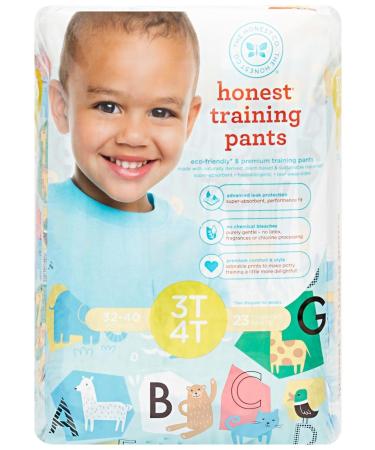 The Honest Honest Training Pants, Animal Abcs, 3T-4T, 23 Count 3T/4T Animal Abcs