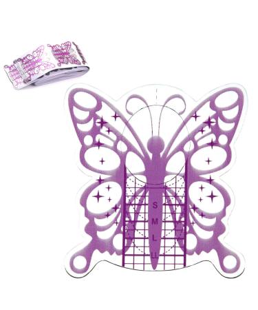 Pack of 120 nail stencils BUTTERFLY silver purple stencils modeling stencil self-adhesive for gel nails butterfly