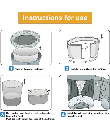 4 Pack Lionpapa Refills for Dekor Plus Diaper Pails - Compatible and Durable - Buy Online on SooperMarket.com