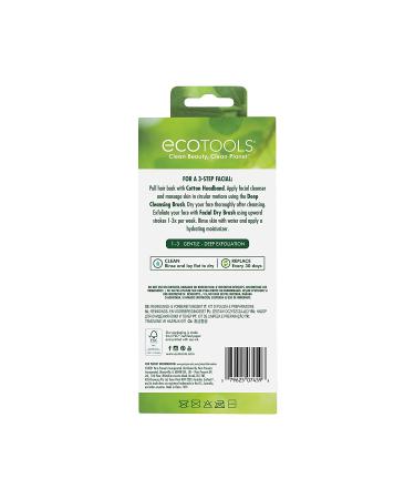 EcoTools Facial Cleanse & Prep Kit: Spa Headband, Cleansing Brush, Dry Brush - Eco-Friendly, Cruelty Free & Vegan - 3 Piece Set - Buy Online on SooperMarket.com