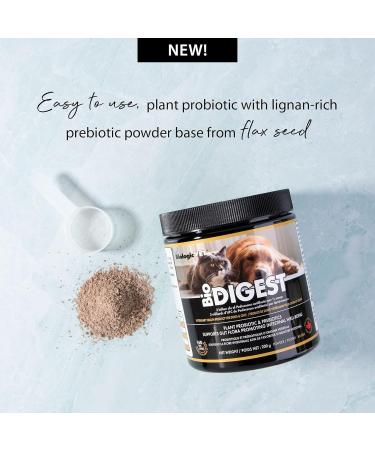 BiologicVET - BioDIGEST Plant Probiotic 380g All-Natural Advanced Dog & Cat Probiotic Powder with Prebiotics & Flax Relieves Diarrhea and Constipation Supports Digestion Allergy Immunity & Health 380 g (Pack of 1) - Buy Online on SooperMarket.com