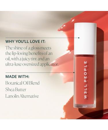 Well People Lush Lip Tinted Oil - Vegan Moisturizing Lip Oil for Nourishing Lips | Sheer Color & Cherry Blossom - International Shipping Available - Buy Online on SooperMarket.com