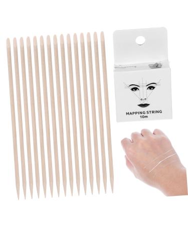 HAPINARY 1 set string Eyebrow Portable Facial Women Measuring Wooden with Drawing Line Precise Mapping