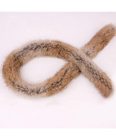 1.09 Yards Faux Rabbit Fur Furry Fluffy Trim Trimming Ribbon for Garment Edge Shoes Accessories DIY Costume Crafts Dark Brown One Size