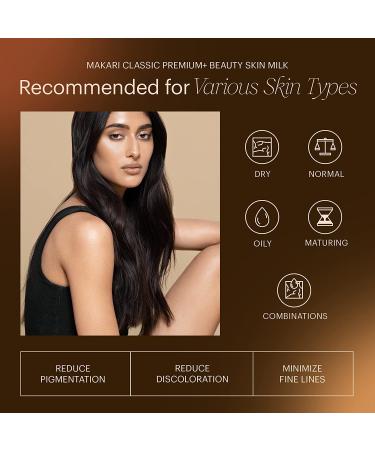 Buy Makari Premium+ Body Brightening Beauty Milk - 4.57 fl oz | Anti-Aging Lotion for Smooth, Radiant Skin | Diminish Dark Marks & Discolorations - Buy Online on SooperMarket.com