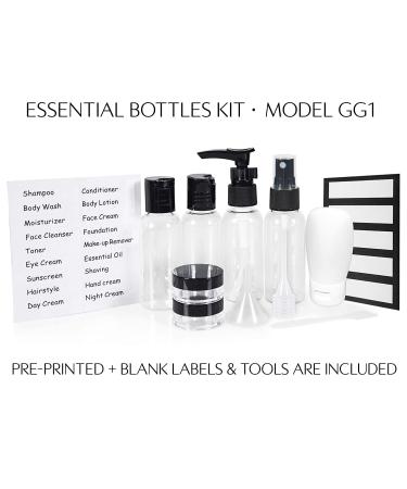 GLOBEGEAR Travel Bottles & TSA Approved Toiletry Bag Set (Model GG1) - Vacation & Airplane Travel Essentials - Buy Online on SooperMarket.com