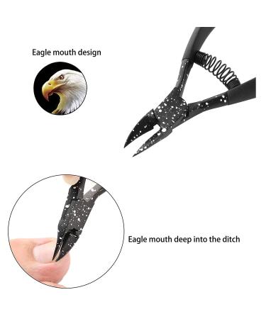 Professional Podiatrist Toenail Clipper for Thick/Ingrown Nails - Surgical Stainless Steel, Rubber Handles, Recommended by Foot Surgeons - Suitable for Men, Seniors, Adults (Black) - Buy Online on SooperMarket.com