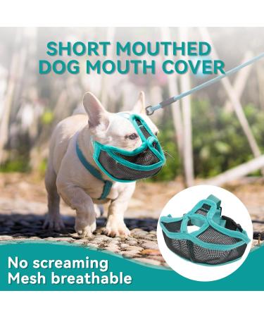 Adjustable Mesh Muzzle for Short Snout Dogs - Breathable Anti-Bite Solution for French Bulldogs - Buy Online on SooperMarket.com