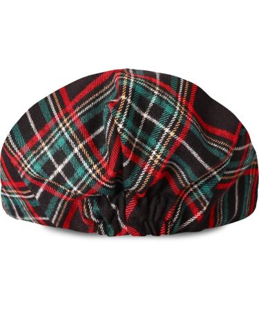 Mint Green Baby Flat Cap | Vintage Drivers Hat | Breathable & Soft | Age 0-8 Years | 1-2 Years | Black Plaid - Buy Online on SooperMarket.com