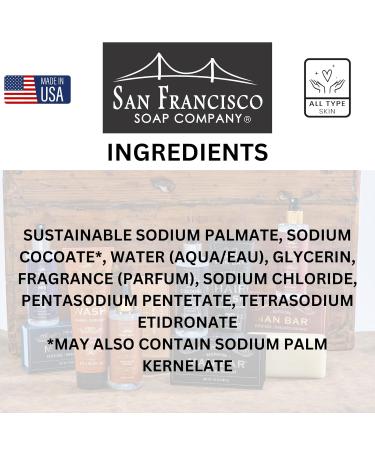 Buy Dark Rum and Spice Scented Bar Soap - San Francisco Soap Company | International Shipping Available - Buy Online on SooperMarket.com