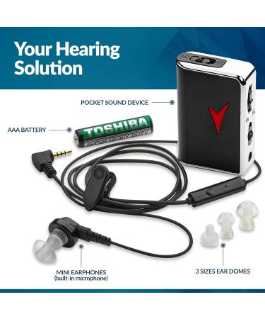 NewEar Personal Sound Amplifier - 50dB Voice Enhancer & Audio Amplifier for TV - Pocket Hearing Device for Enhanced Hearing up to 100 Feet - Buy Online on SooperMarket.com