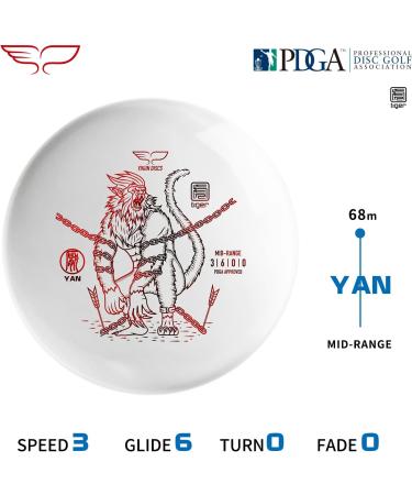 Yikun PDGA Approved Mid-Range Disc Golf | Stable 165-170g | Versatile for Outdoor Games | Red Shade Color - Buy Online on SooperMarket.com