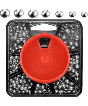 Fishing lye 160 pieces of lead grain fishing shot lime fishing with storage box removable lead weight fishing 7 sizes lead grain range can lead grain range can angel lead set set