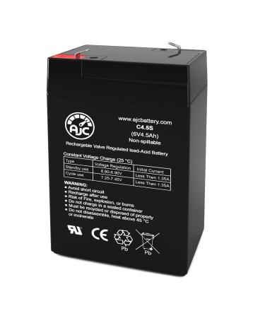 AJC Battery Compatible with EaglePicher CF-6V4.5 6V 4.5Ah Sealed Lead Acid Battery