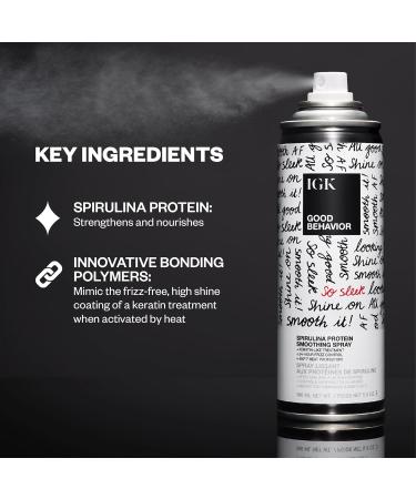 IGK GOOD BEHAVIOR Smoothing Frizz Fighters Travel Set | 4-in-1 Prep Spray + Spirulina Protein Smoothing Spray | Frizz Control + Heat Protectant | Vegan + Cruelty Free Good Behavior 2 Fl Oz + 2.4 Fl Oz (Pack of 2) - Buy Online on SooperMarket.com