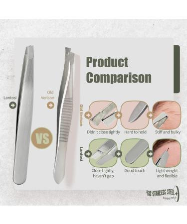 Abdul of Sialkot Eyebrow Tweezer Set - Professional Slant and Pointed Tweezers with Case for Hair Removal - 4 Piece Precision Kit for Women & Men - Buy Online on SooperMarket.com