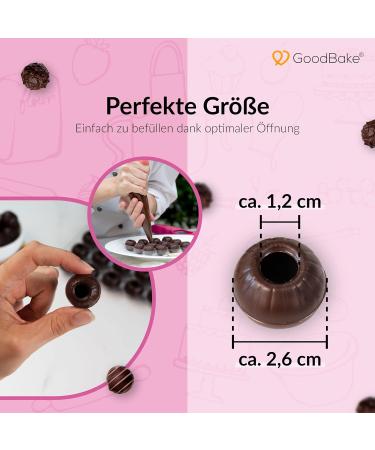 Goodbake Dark Chocolate Hollow Body - 63 pcs | DIY Chocolate Shapes & Molds for Christmas Treats - Buy Online on SooperMarket.com