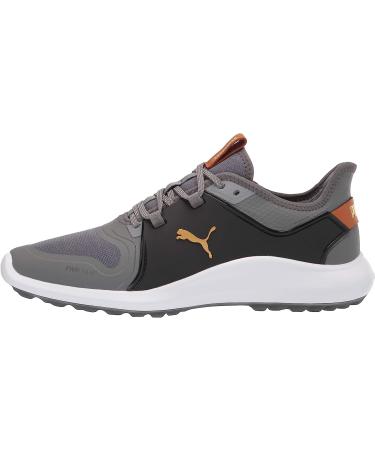 PUMA Men's Ignite Fasten8 Golf Shoe 10.5 - Quiet Shade/Gold/Puma Black - Buy Online on SooperMarket.com