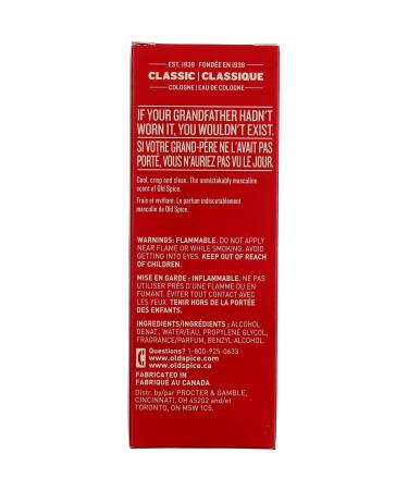 Old Spice Classic Cologne Spray 4.25 oz (Pack of 12) Old Spice Classic 4.25 Fl Oz (Pack of 1) - Buy Online on SooperMarket.com