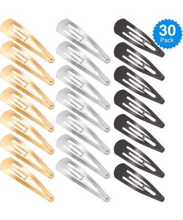 30-Piece 4 Inch Snap Hair Clips for Women - Metal Snap Barrettes for Thin Hair - Large No-Slip Hair Pins - Girls & Women Hair Accessories - Buy Online on SooperMarket.com