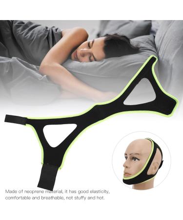 Special Triangular Design Chin Strap for Snoring Prevention - Black Fluorescent Green Edge - Buy Online on SooperMarket.com