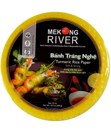 Mekong River Banh Vietnamese Tumeric Rice Paper 22cm (24 x 300g) Turmeric
