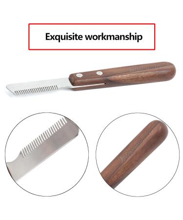 Professional Dog Trimmeters for Schnauzers & Terriers | Fur Care Tool with Wooden Handle - Perfect for Pet Grooming & Racing Dogs - Buy Online on SooperMarket.com
