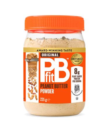 PBfit Peanut Butter Powder - 87% Less Fat High Protein Gluten Free Natural Nut Butter Spread - Powdered Peanut Butter from Real Roasted Pressed Peanuts - 225g