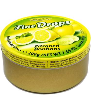 Woogie Fine Drops Hard Candy Tin - Lemon Mint and Wild Berries Flavours 200 g - Pack of 3 Fruit Candy Tin Cans - Buy Online on SooperMarket.com